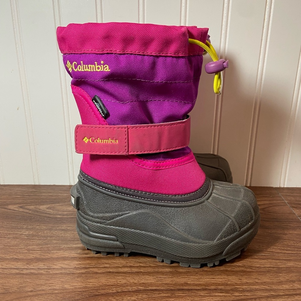 Columbia Snow Winter Boots Insulated Pink Purple Toddler 8